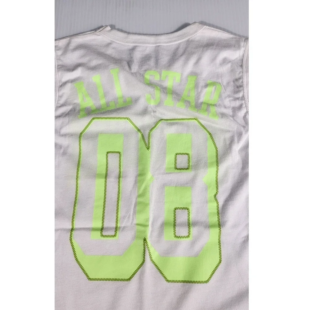 Converse All Star Tank Top Sleeveless Graphic White Neon Green Youth Size M